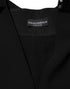 Emporio Armani Black Sheer Sleeve Belted V-Neck Mini Dress